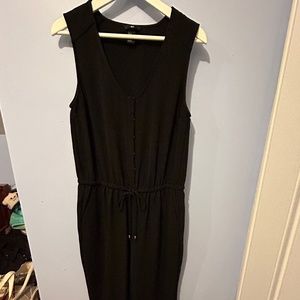 black sleeveless jumpsuit